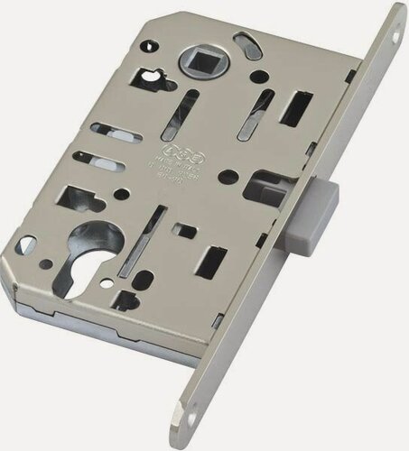 Изображение товара Замок межкомнатный магнитный под цилиндр MEDIANA POLARIS хром с ответной планкой, арт. B06103.50.06