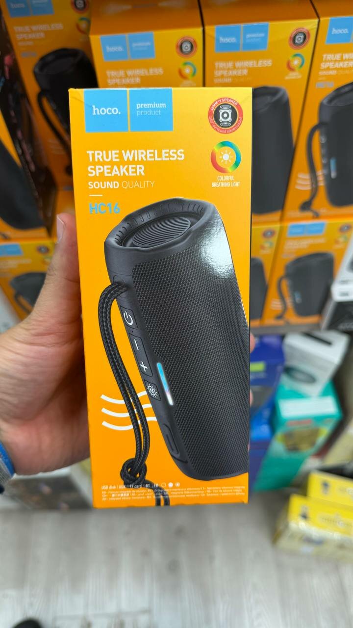 Колонки беспроводные Hoco HC16, мощность 10 Вт, BT v5.3, черный