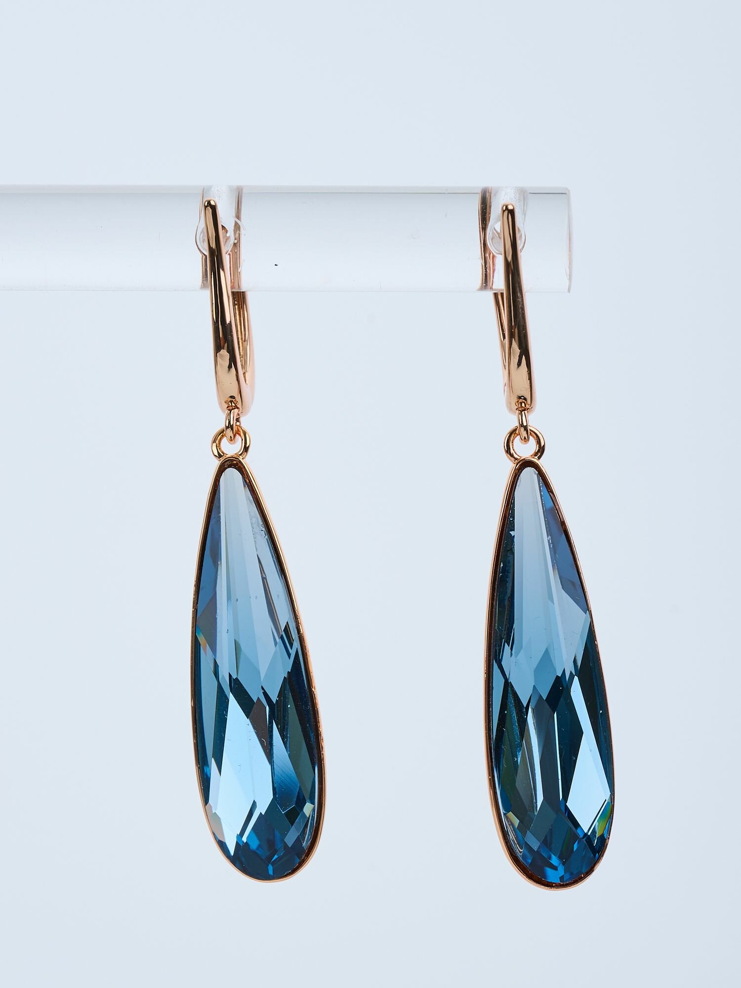 Серьги MONASHOP, топаз синтетический, кристалл