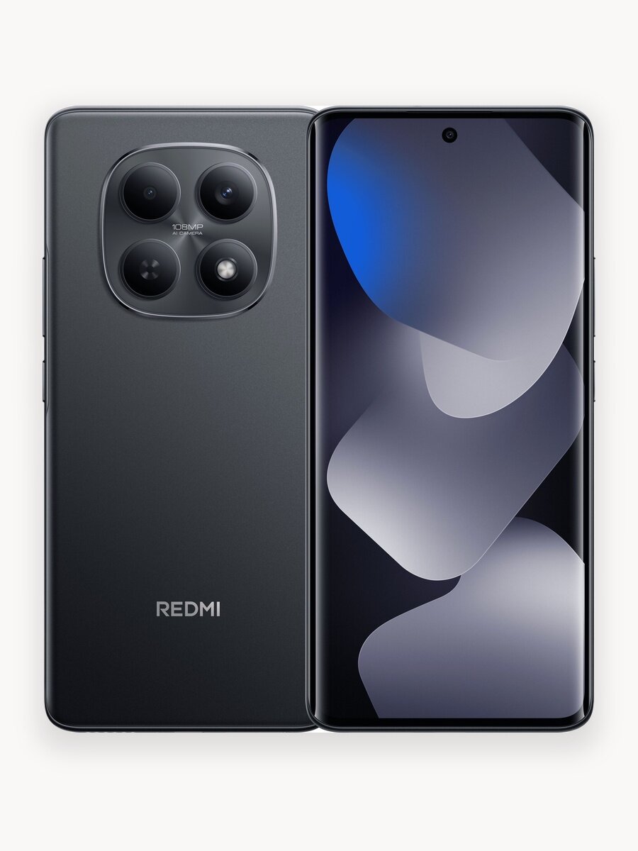 Смартфон Xiaomi REDMI Note 15 8GB+256GB Black Ростест, экран 6.77" AMOLED 120 Гц