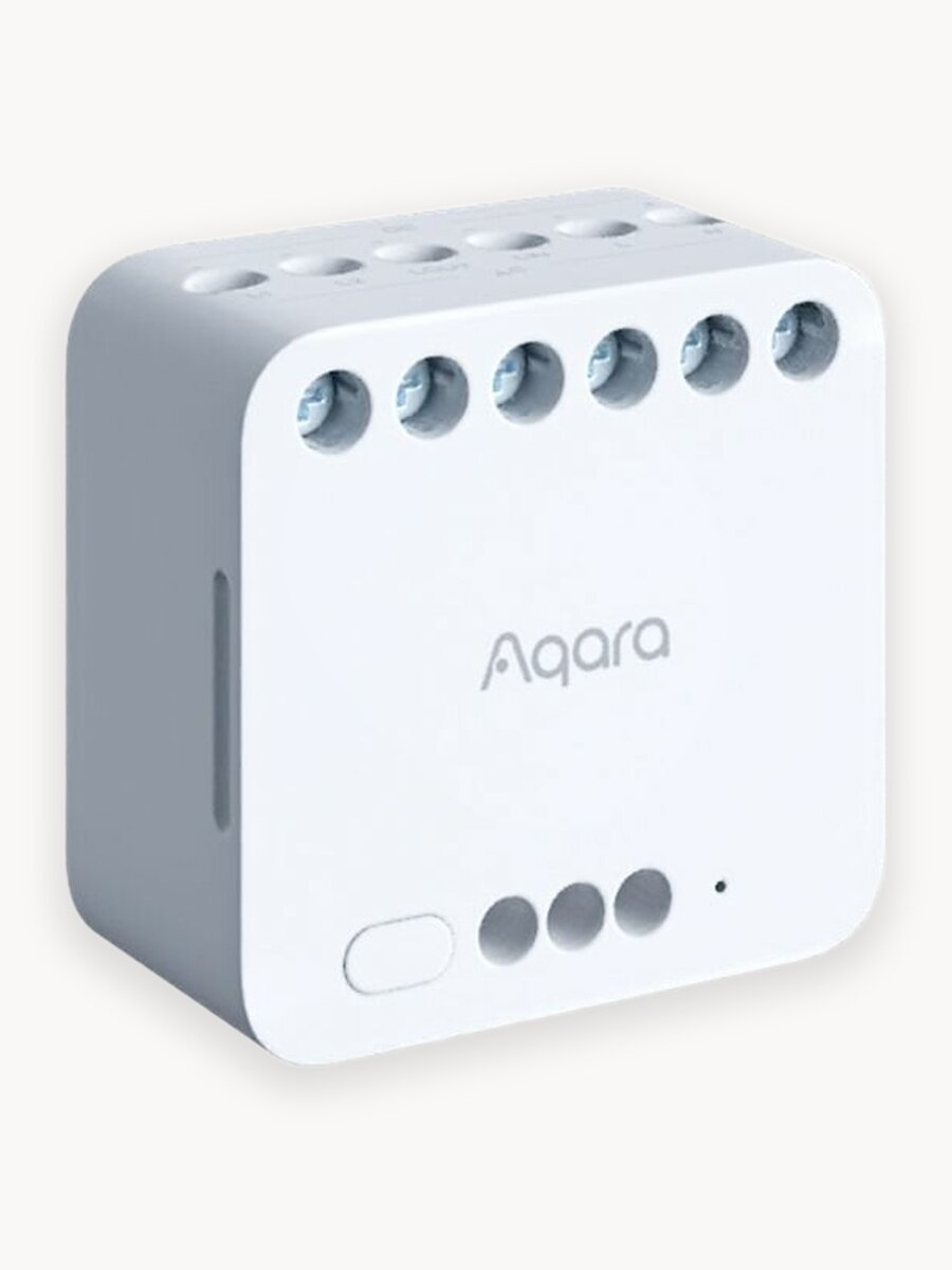 Умное двухканальное реле с сухим контактом T2 DCM-К01 "Aqara"