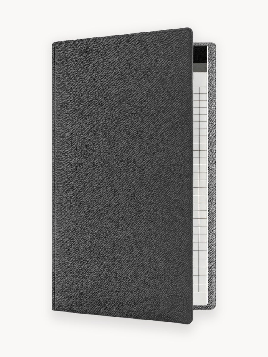 Блокнот-планшет Flexpocket в обложке из экокожи Saffiano, формат А6, цвет Темно-серый