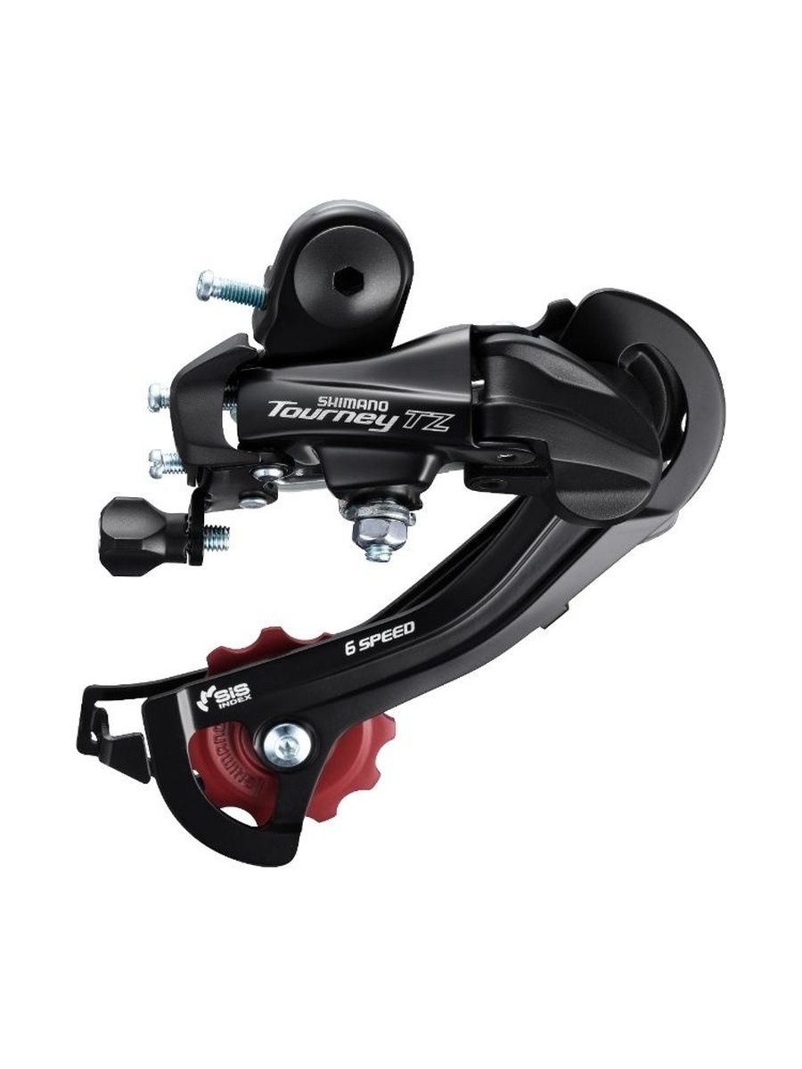 Задний переключатель Shimano Tourney TZ500, средняя лапка GS, 6 скоростей, крепление на петух