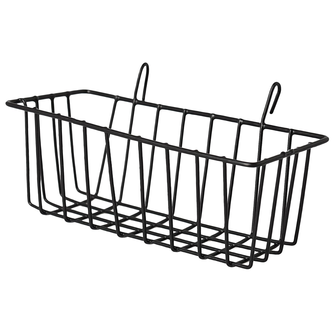 Корзина для хранения подвесная Домовой для панели 23x10x75 см металл черный