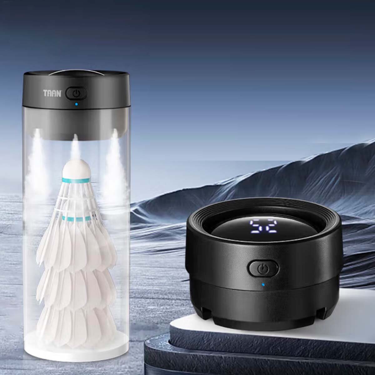 Портативный отпариватель для воланов фирмы TAAN GM380 BLACK  для бадминтона черный