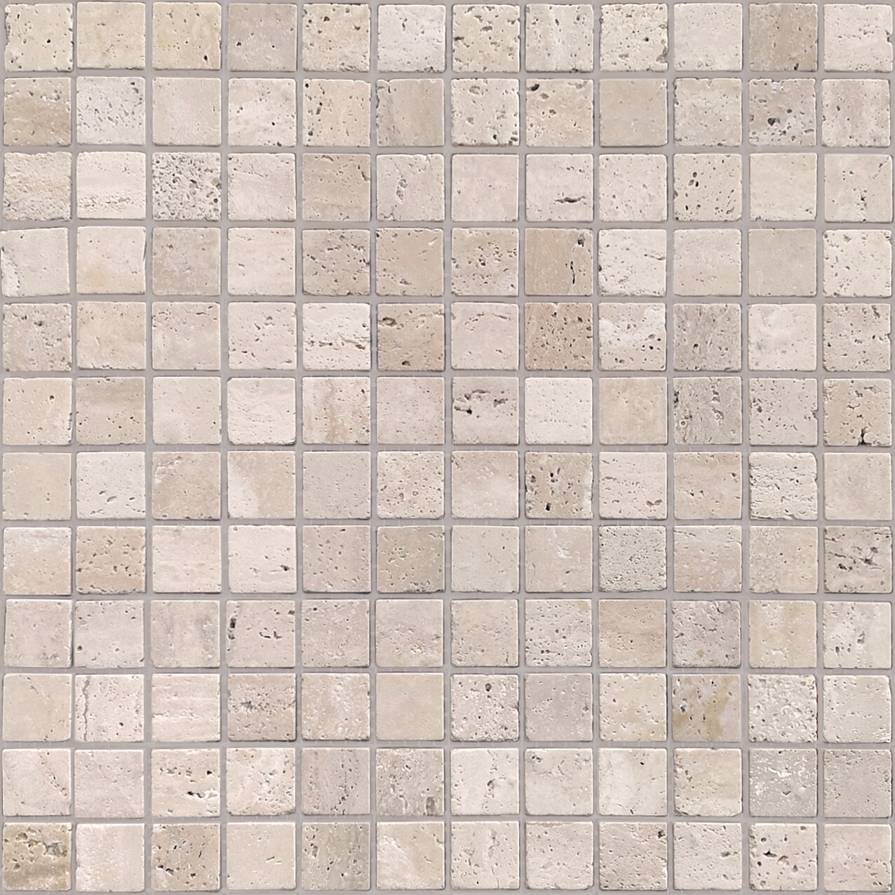 Мозаика LeeDo Caramelle: Pietrine - Travertino Beige матовая 29,8x29,8х0,7 см (чип 23х23х7 мм)
