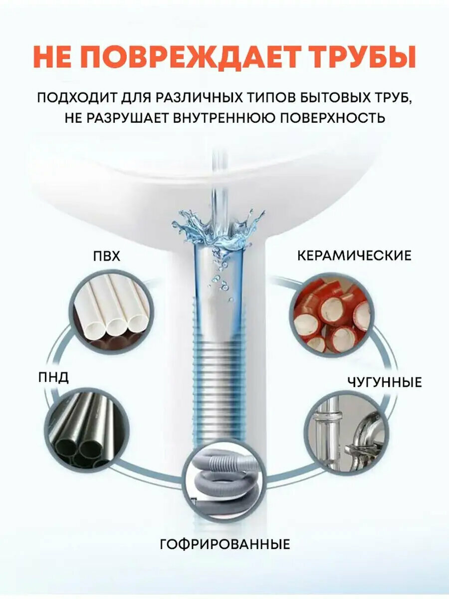 КРОТ Турбо гель 0,5 л, средство для прочистки и очистки труб, от засоров, крот для труб, эффективная прочистка — фото 1