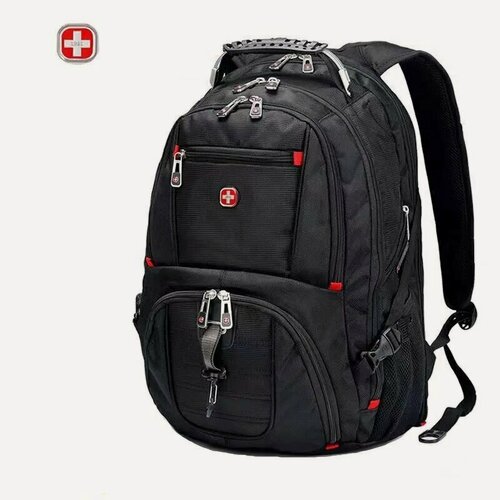 Изображение товара Рюкзак SwissGear, большой, для ноутбука, унисекс, водостойкий, оксфорд, чёрный