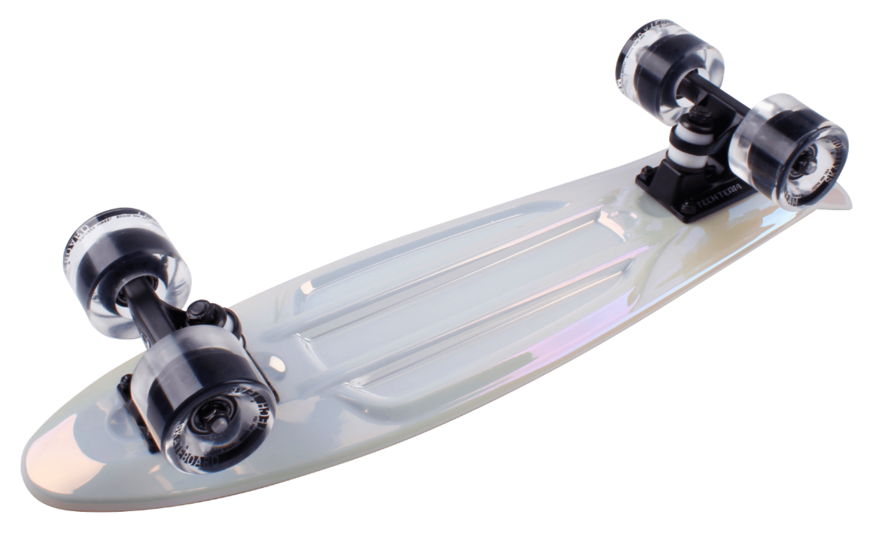 Круизёр-пениборд Tech Team "Metallic 22", 56х15см, Abec 7 - White — фото 1