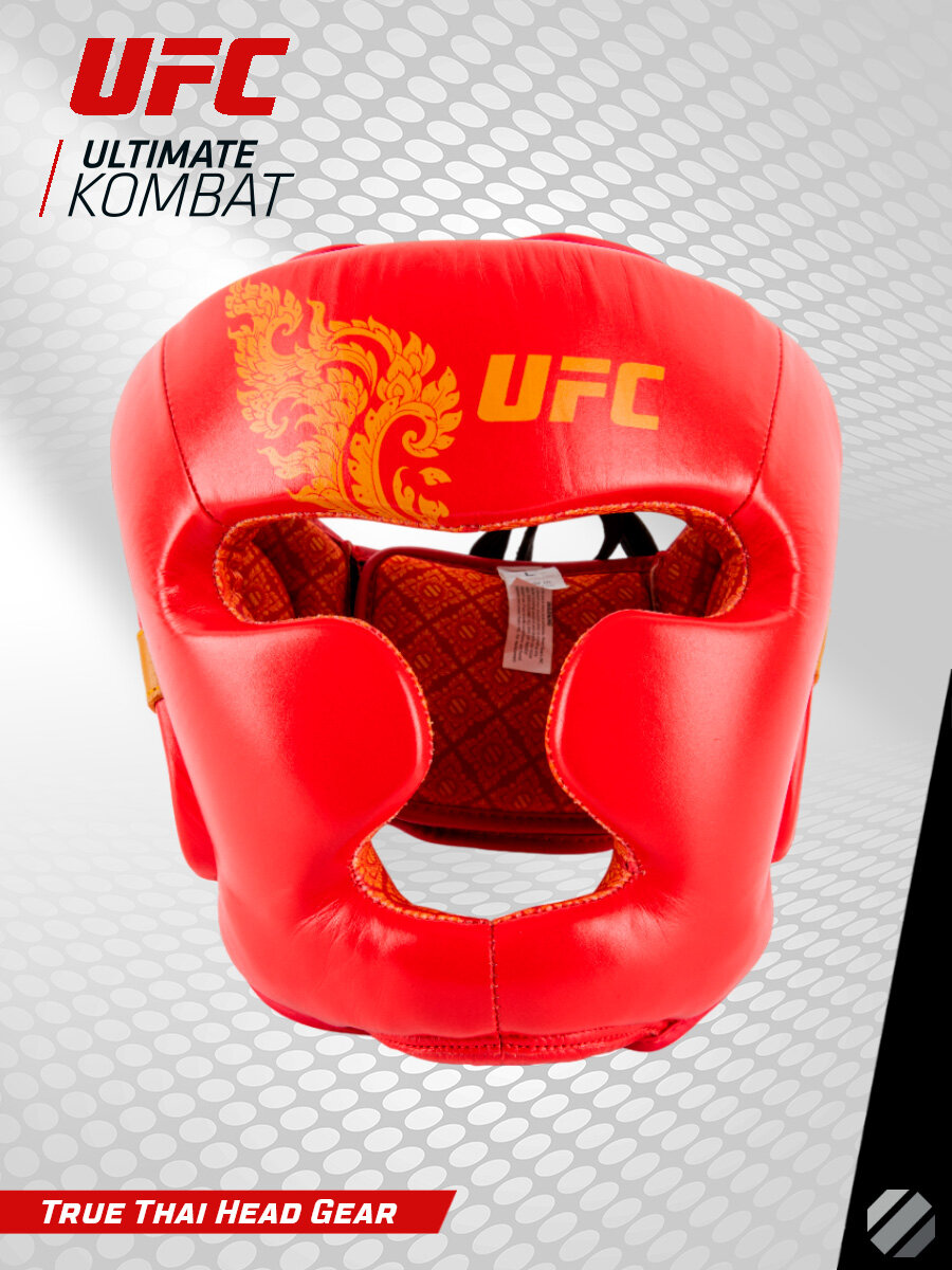 Шлем для бокса красный UFC True Thai, размер L, UTT-75389