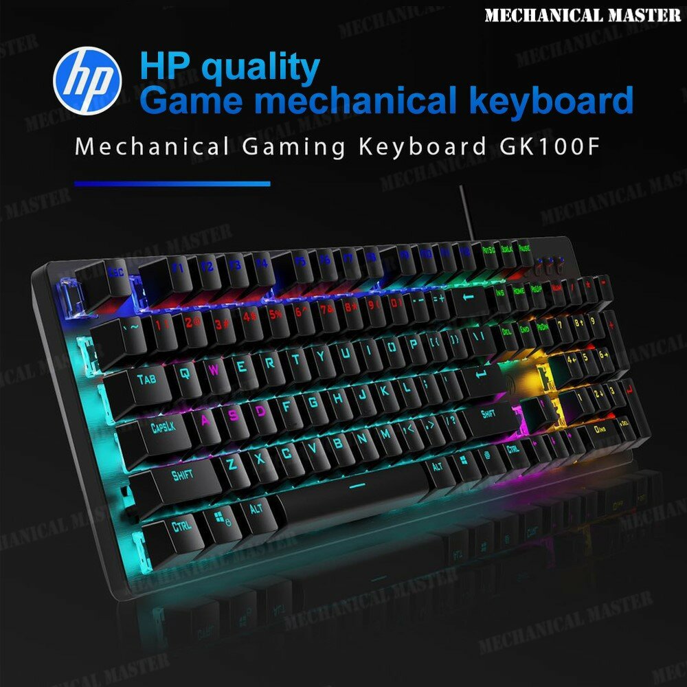 Механическая игровая клавиатура проводная, от HP GK 100 RGB