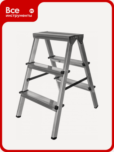 Изображение товара Алюминиевая стремянка двусторонняя, 3 ступени Gigant AS 203
