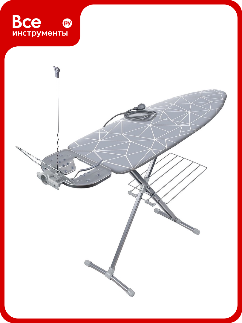 Гладильная доска Nika best _НБ НБ/5 с линиями на сером