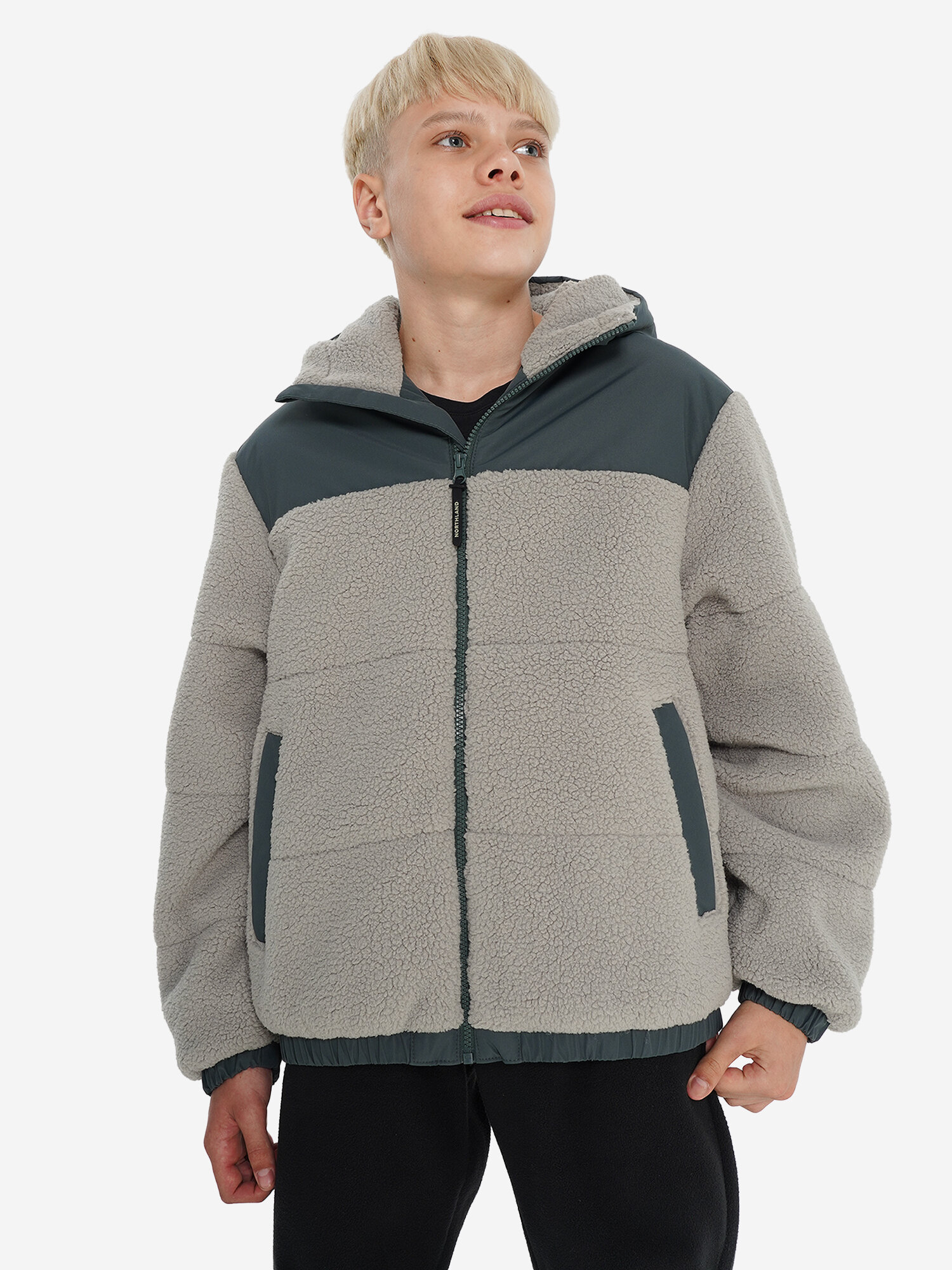 Куртка Northland Professional Travel Boys' Padded Jacket, размер 170/176, бежевый/серый