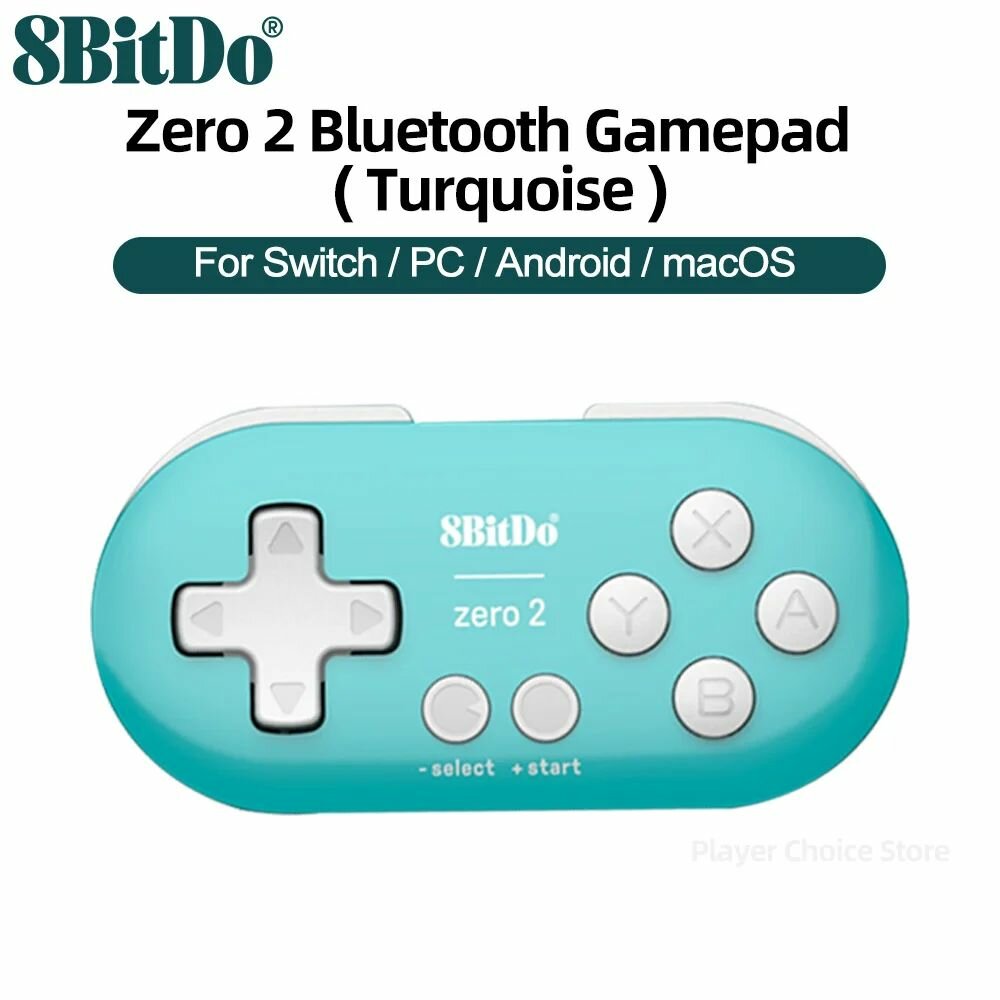 8BitDo Zero 2 Геймпады для ПК для контроллера Nintendo Switch Gaming Controle Steam Windows 10 11 Android Raspberry Pi macOS Джойстик