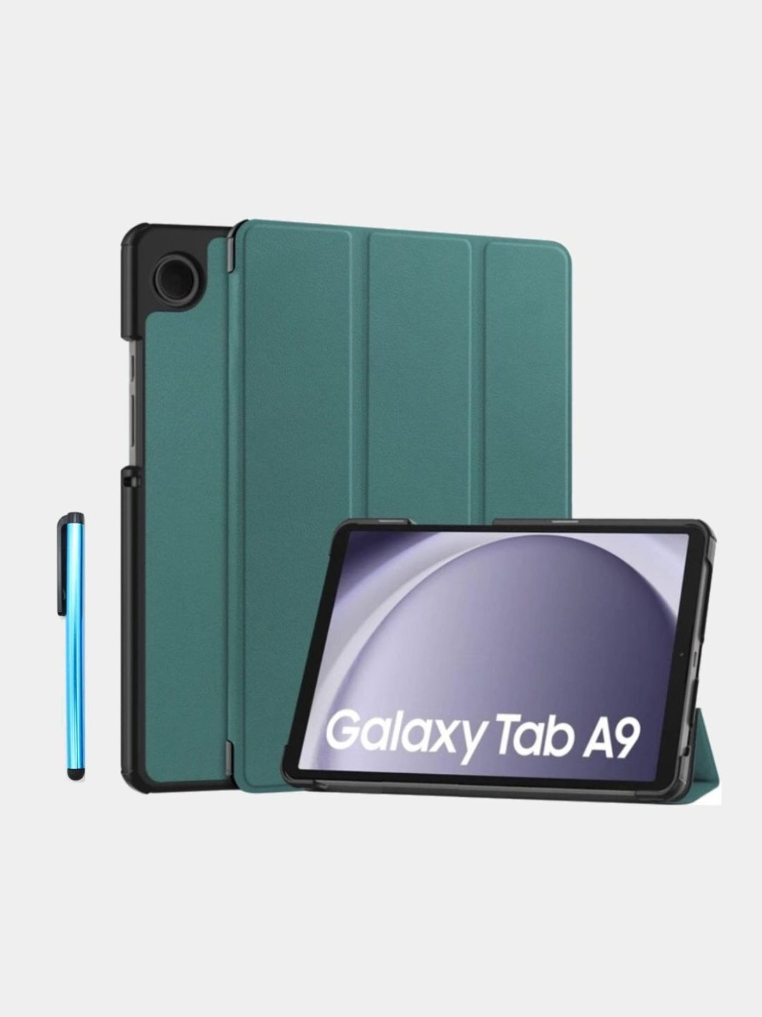 Защитный чехол для планшета Samsung Galaxy Tab A9 8.7" (трехсекционный складной дизайн), зеленый