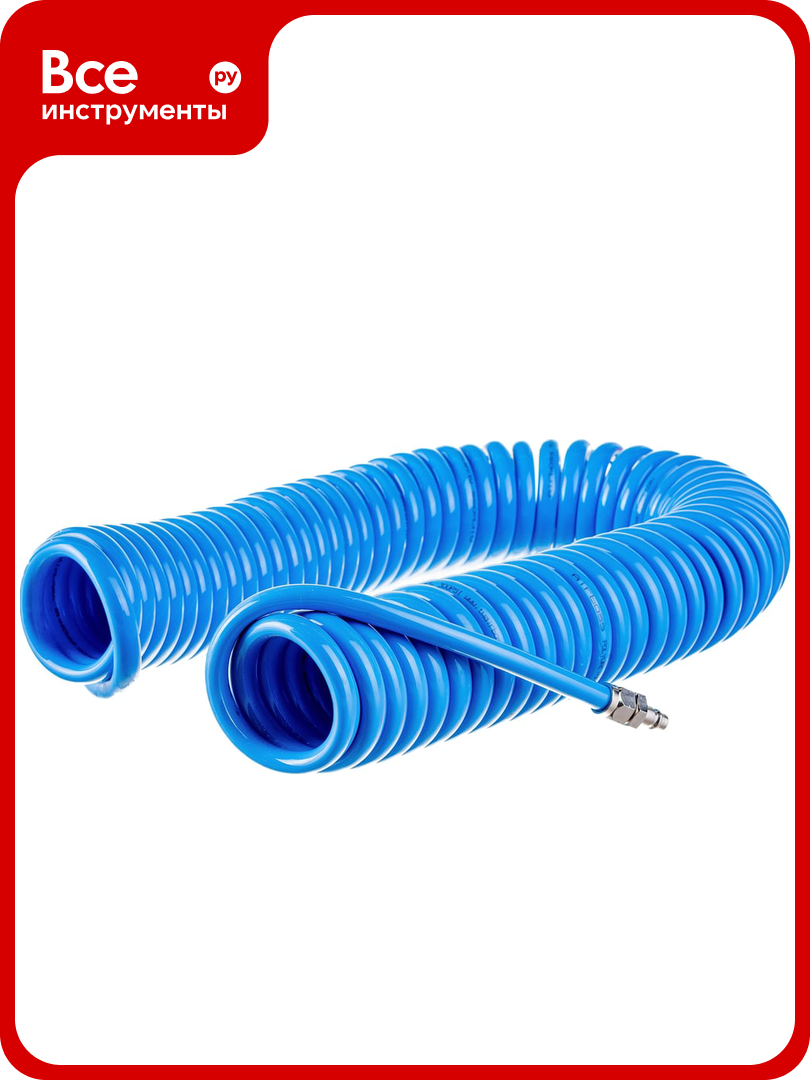 Шланг пневматический витой полиуретановый (15 м; 14х10 мм; 20 бар) AIRBOSS PUR-1415M