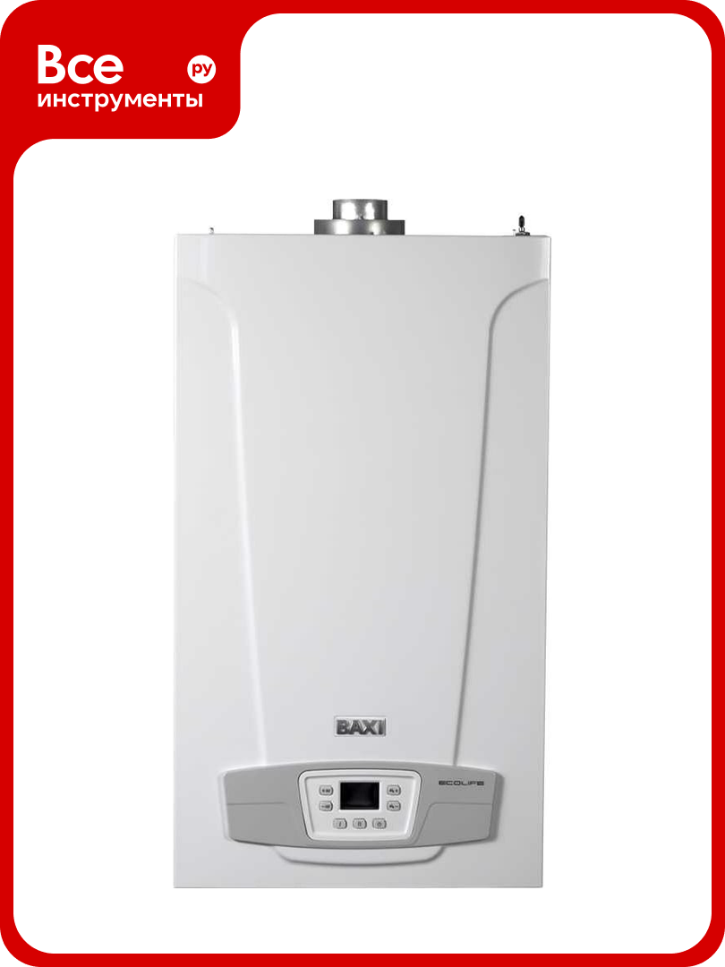 Газовый настенный котел Baxi ECO Life 24F, мощность, кВт-24, двухконтурный, камера сгорания-закрытая 7814104
