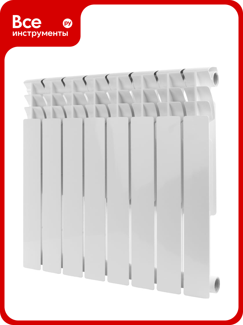 Биметаллический радиатор ROMMER Optima BM 500 8 секций RAL9016 89572