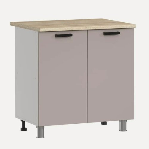 Изображение товара ARNIKA Шкаф для кухни напольный без столешницы "Комфорт Эстетик", кашемир МДФ, 80х48х81,6 см