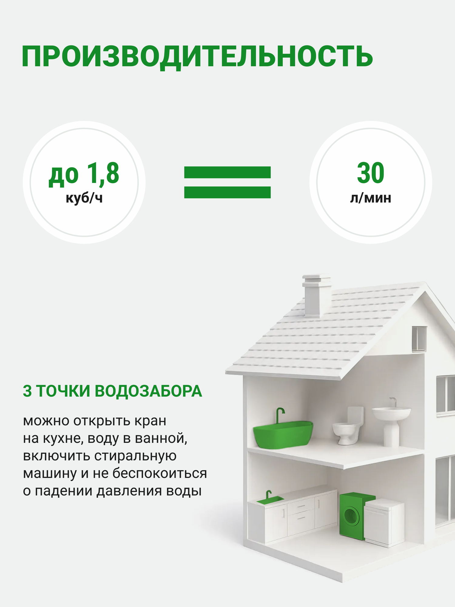 Система очистки воды для дома Гейзер про 1054, фильтр для скважины, умягчитель воды, 39549 — фото 1