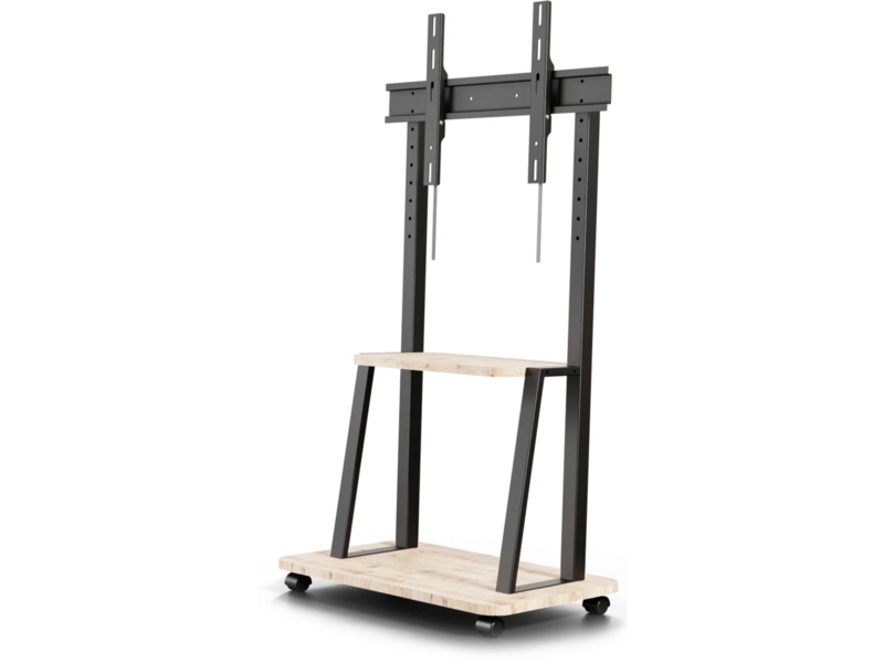 Стойка для телевизора PR-108 черный/дуб 32"-65" макс.80кг напольный мобильный