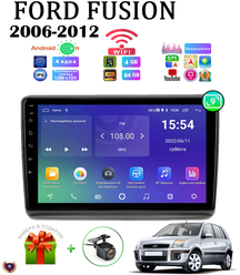 Магнитола для Ford Fusion (2006-2012), Android 11, 4/64 GB, Bluetooth, WiFi, CarPlay, GPS, FM, поддержка кнопок на руле