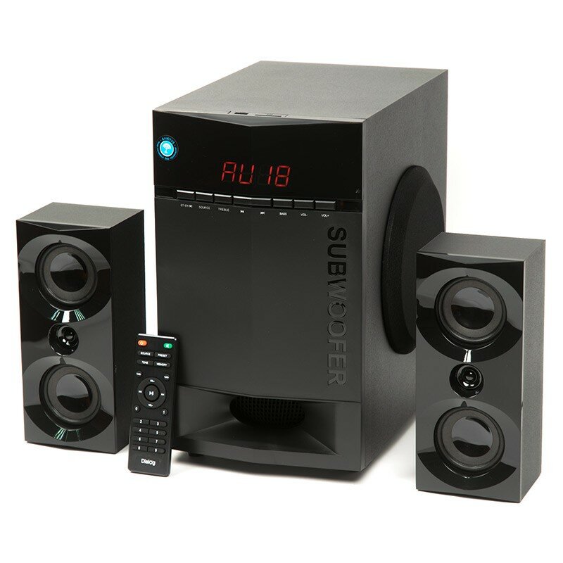 Актив. колонки 2.1 Dialog Progressive AP-230 65Вт, Bluetooth, FM, USB/SD, питание от сети, MDF, Black
