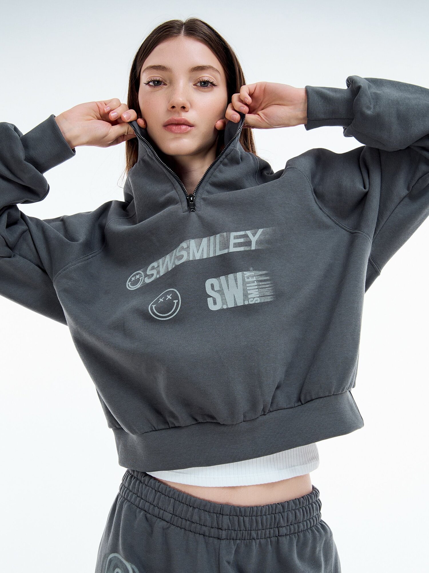 Свитшот спортивный ТВОЕ, размер M, , темно-серый, темно-серый — фото 1