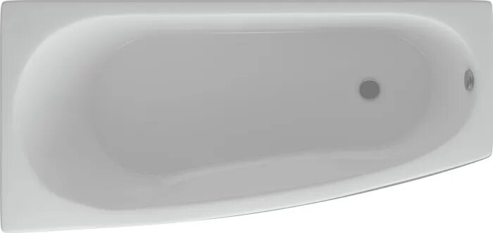 Акриловая ванна AQUATEK Пандора PAN160-0000038 L 160x75 см угловая левая пристенная белая асимметричная с каркасом с экраном со сливом-переливом
