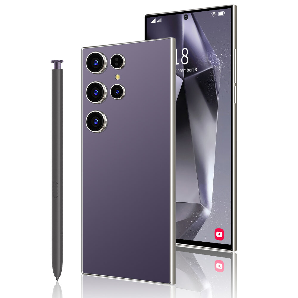 Смартфон S24 Ultra 16 гб/терабайт, Dual: nano SIM + eSIM, Черный (фиолетов)