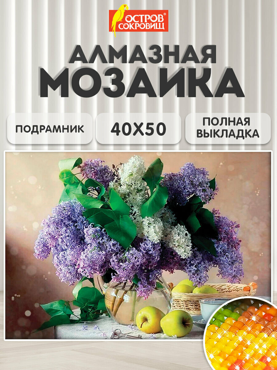 Картина стразами (алмазная мозаика) 40*50 см остров сокровищ 