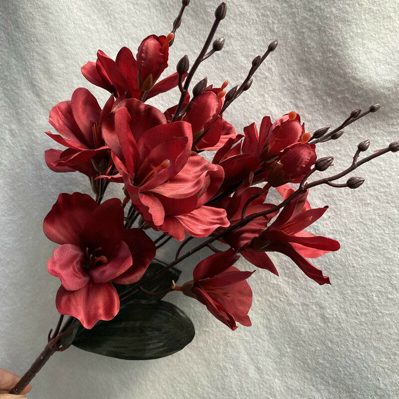 High simulation magnolia flower bouquet for wedding decor and home styling