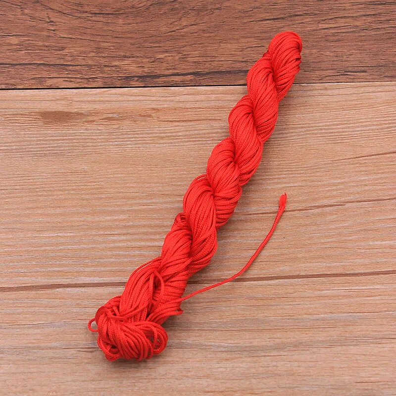 2 шт./лот 25 цветов нейлоновый шнур для макраме PULCHRITUDE 24Meter x 1mm Красный