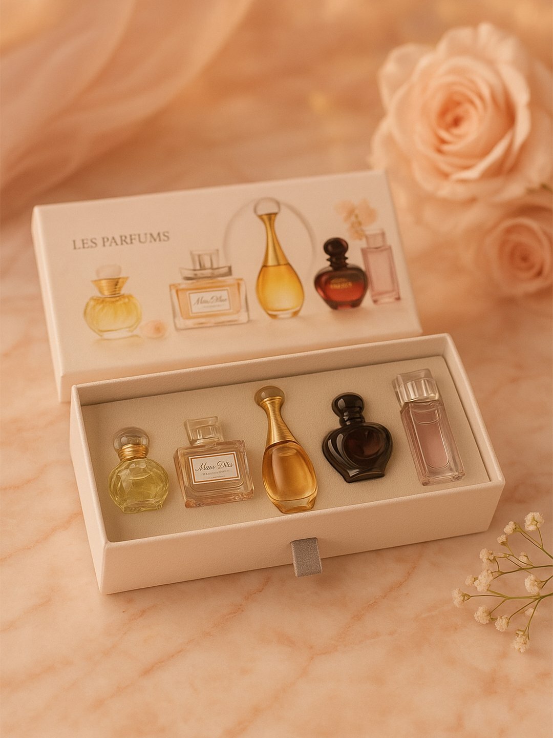 Подарочный набор духов Dior nabor Les Parfums для женщин и девочек, 5 в 1