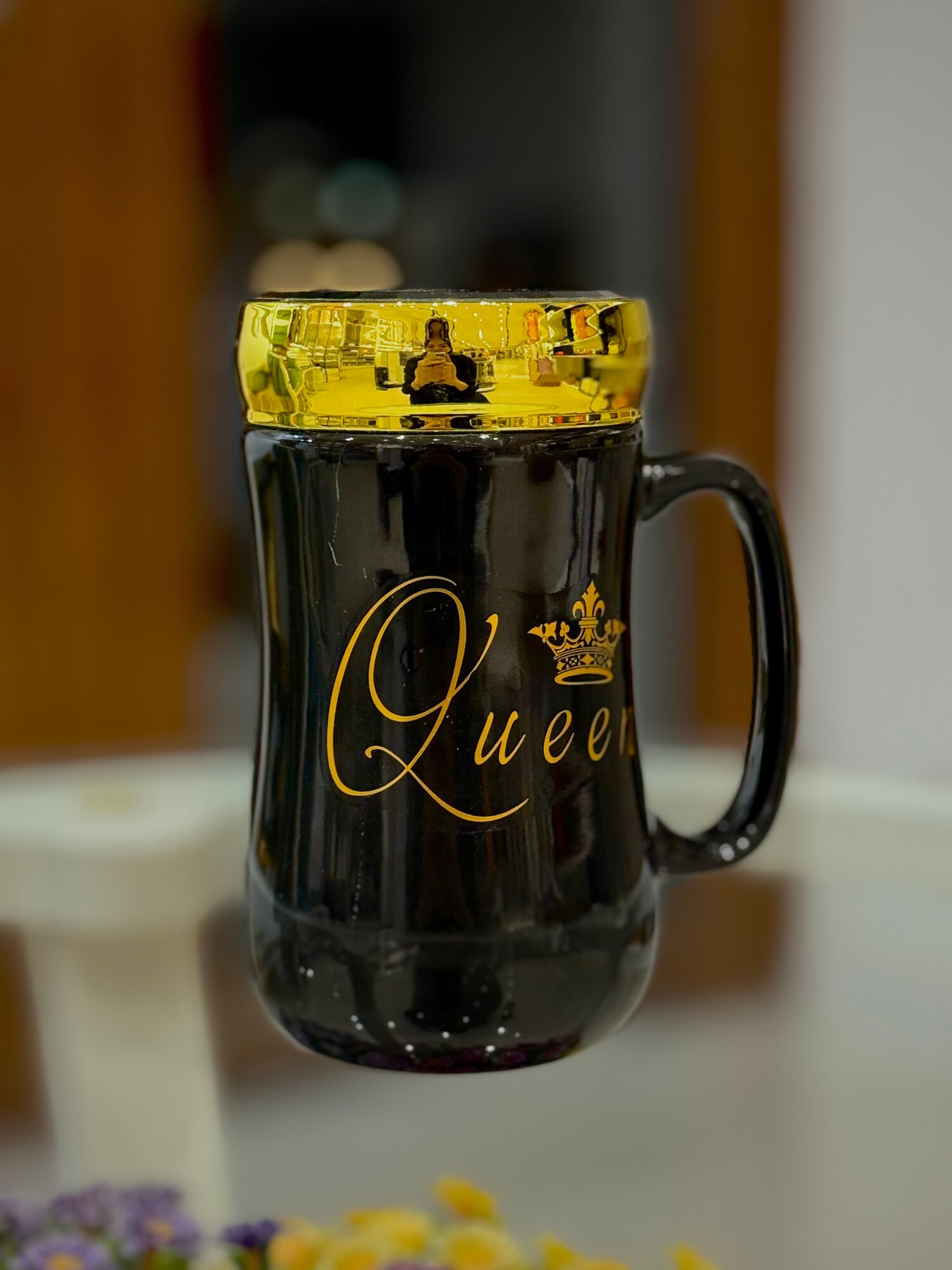 Кружка с крышкой , керамика, 350-450мл — фото 1