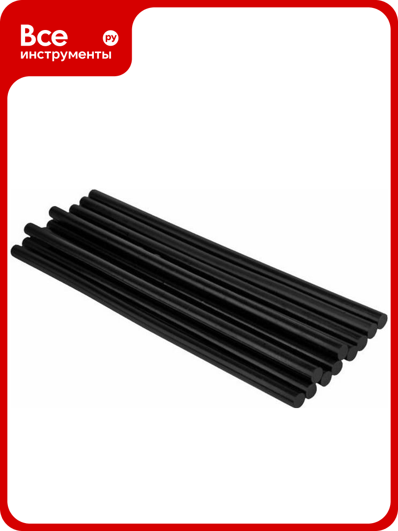 Клей термоплавкий в стержнях черный 7х200 мм 10 шт Mebax 00-00002838