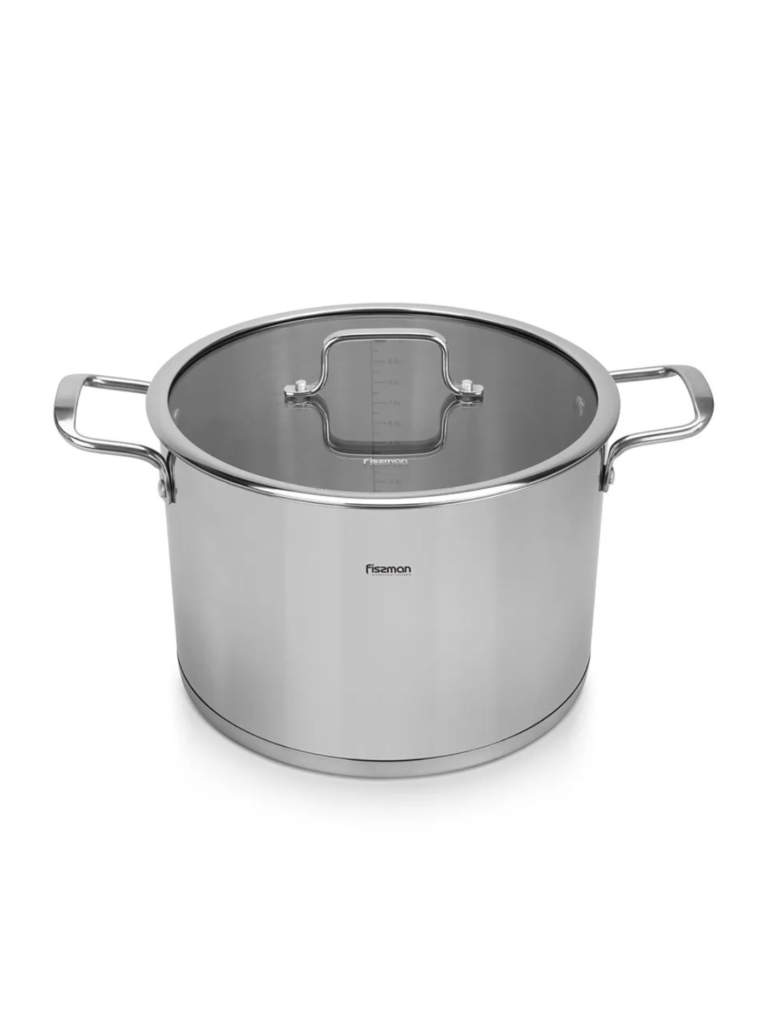 Кастрюля со стеклянной крышкой FISSMAN ESAAD 5537, размер 28×19 см, объём 11,1 л, нержавеющая сталь, универсальная