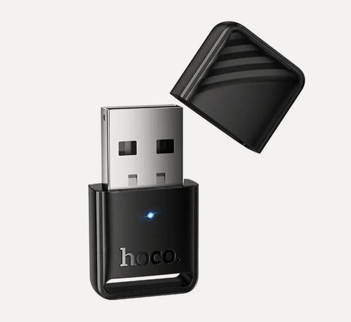 Изображение товара USB Bluetooth адаптер Hoco UA42 Mini Portable USB BT 5.4 Adapter, Для Win, С колпачком, Черный