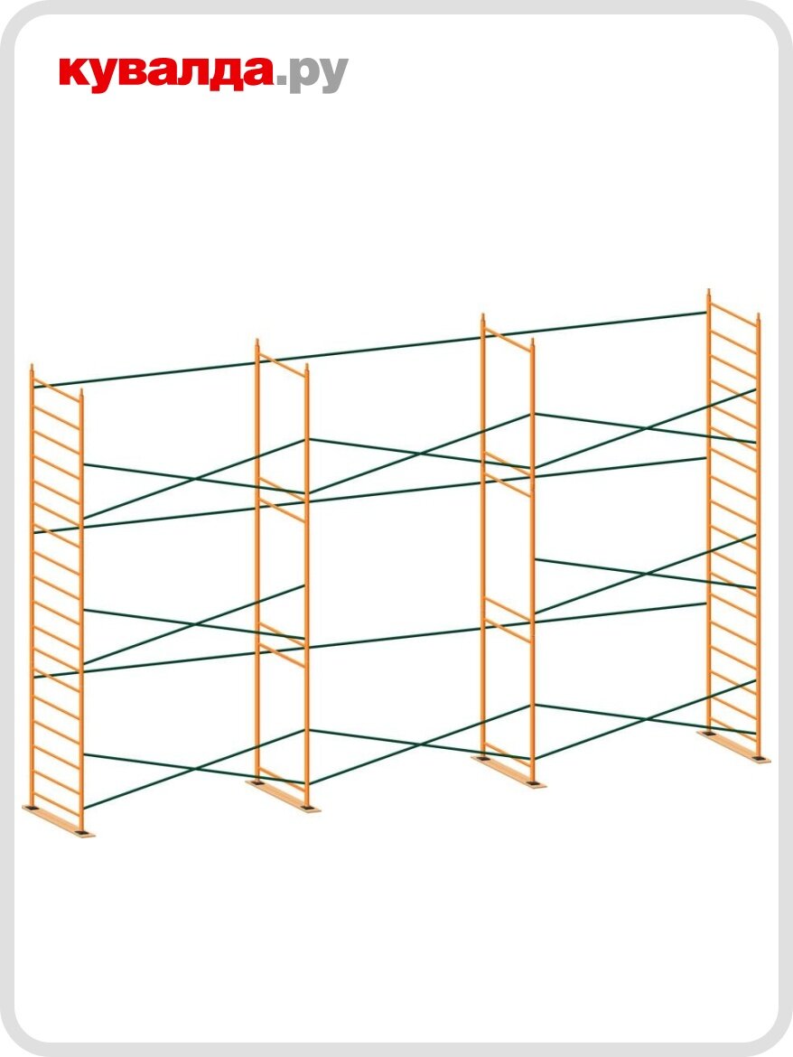 Леса строительные облегченные ринстрой ЛРСП 250 D 32 мм 2х 3 без настила