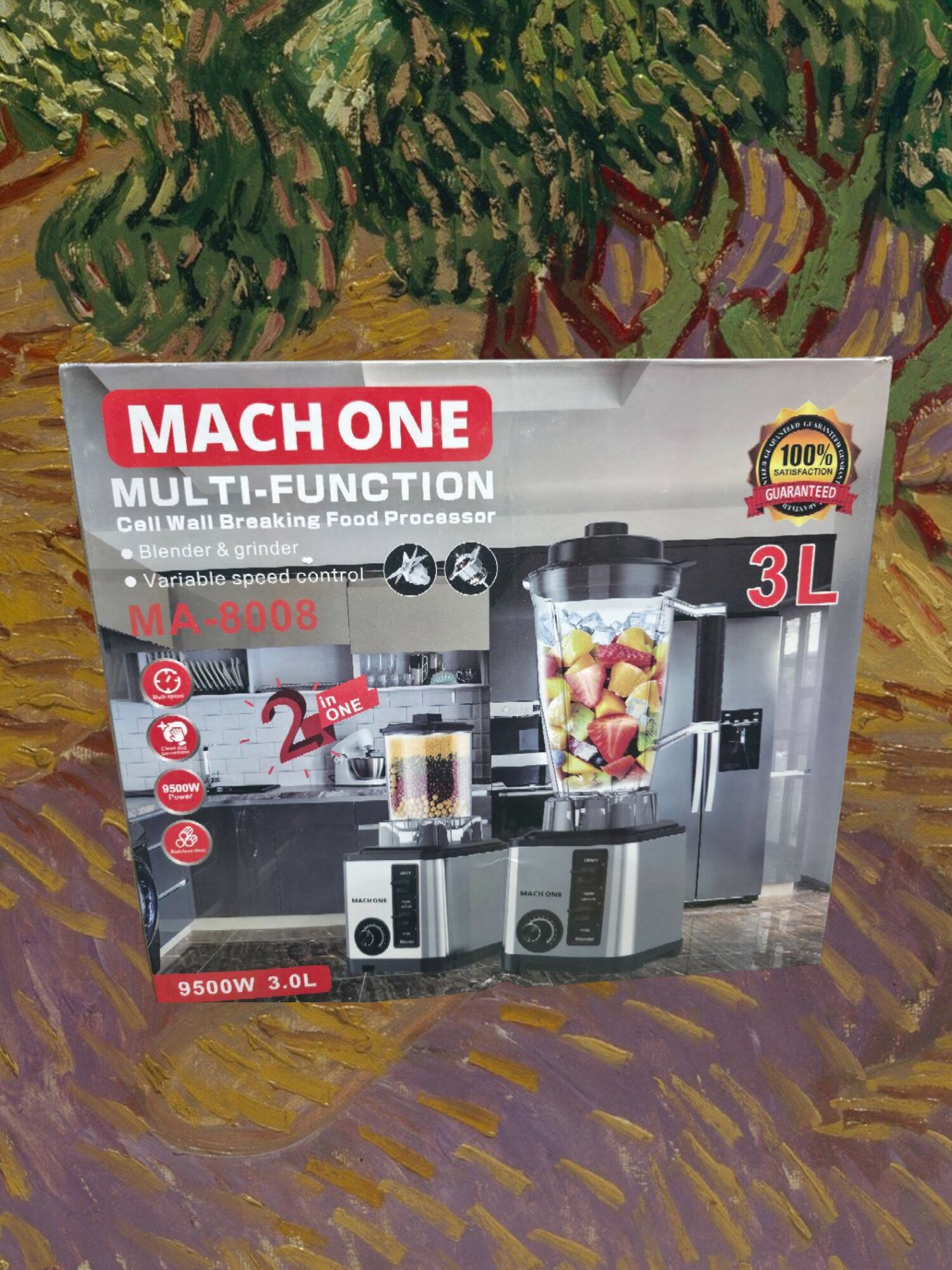 Кухонный комбайн Mach One M-8008, 9500 Вт, 3 л, с соковыжималкой, блендером, измельчителем