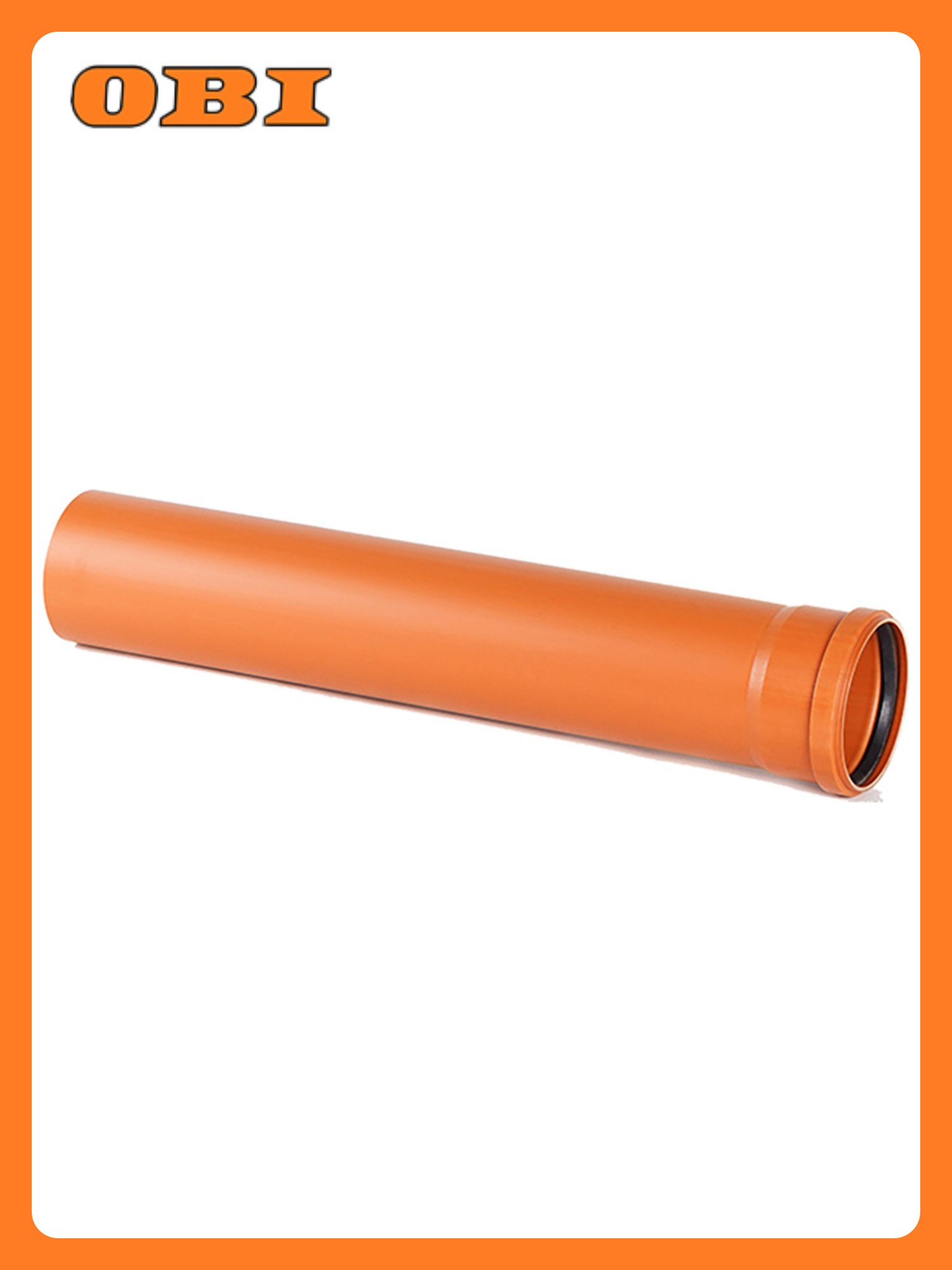 Труба хемкор  для наружной канализации  многослойная  оранжевая  SN4  110 х 3 2 х 2000