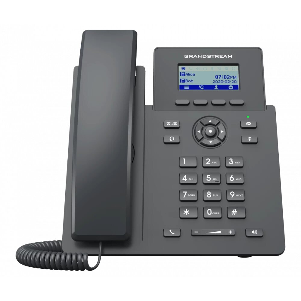 VoIP-телефон Grandstream GRP2601W с Wi-Fi, 2 SIP-аккаунта, PoE, HD-аудио, русский интерфейс