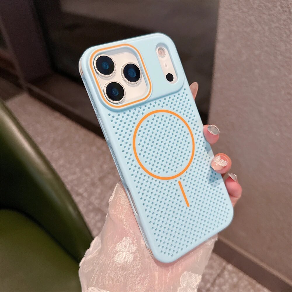 Магнитный Чехол Для iPhone 17/16/15/14/13/12 Pro Max, Air 16/15/14/13, iPhone17 Pro, Синий, Blue