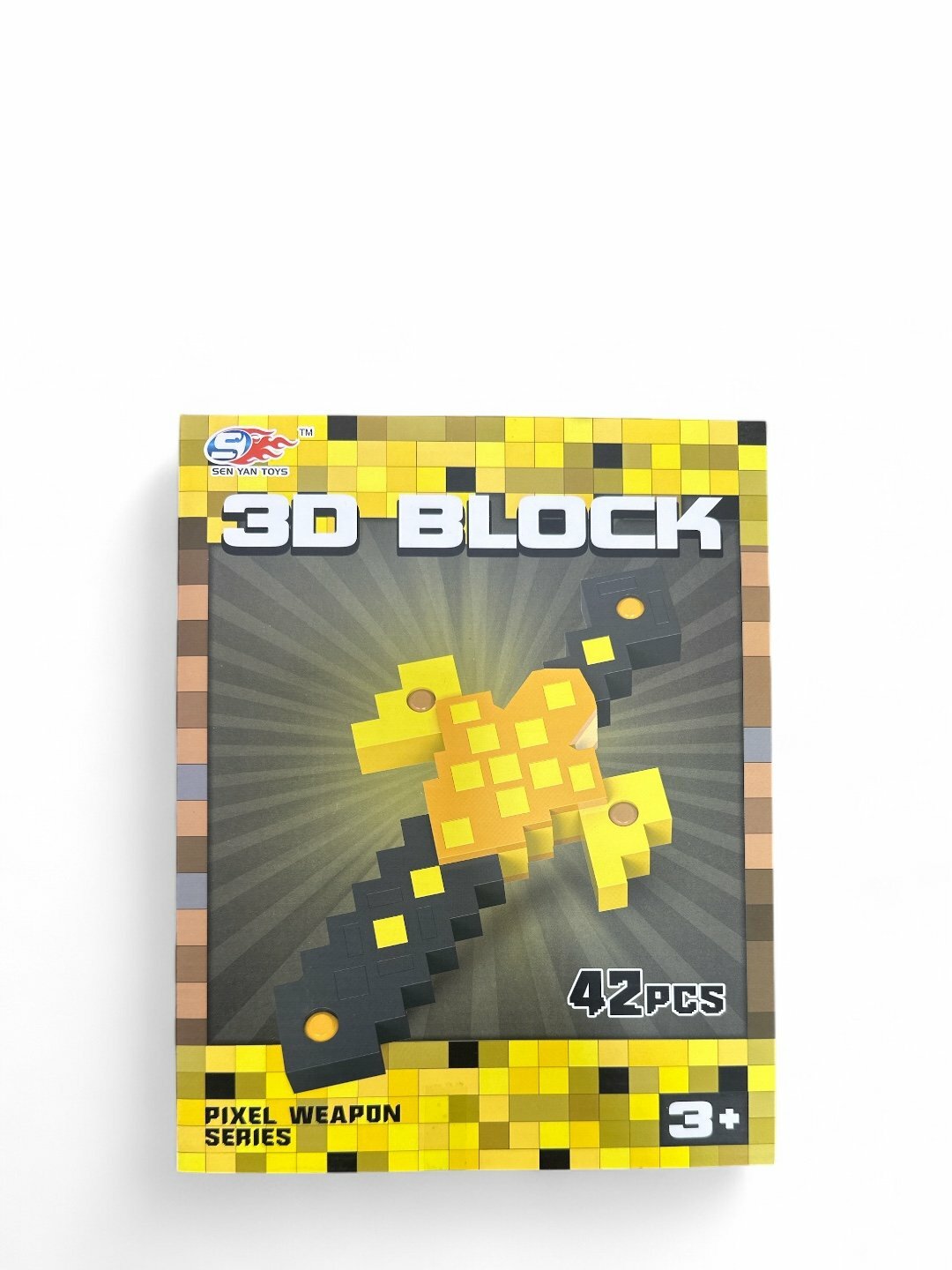 Блоки из Minecraft 3D Block Pixel Weapon - Желтый