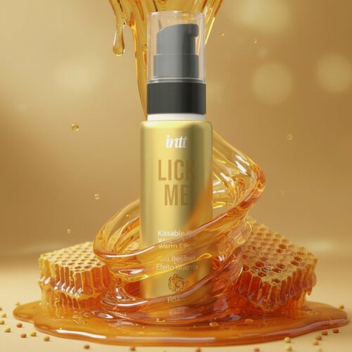 Изображение товара Массажный гель INTT Lick Me, медовый, съедобный, с эффектом увлажнения, 50мл