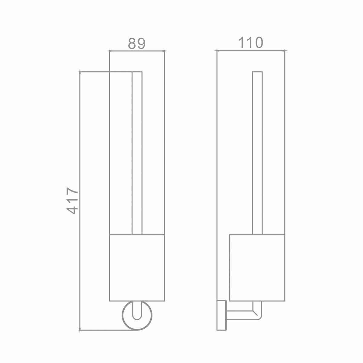 Ёршик для унитаза с держателем Raglo R320.10 латунь, в цвете хром — фото 1