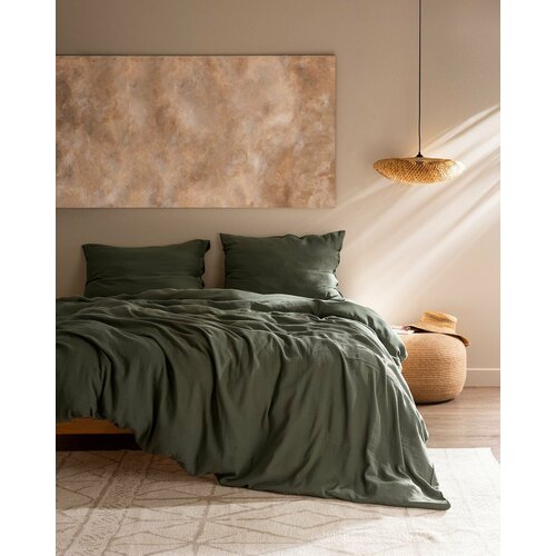 Постельное белье 1.5 спальное. Пододеяльник 160х220 + наволочка 50х70 + простынь на резинке 90х200. Цвет: Хаки