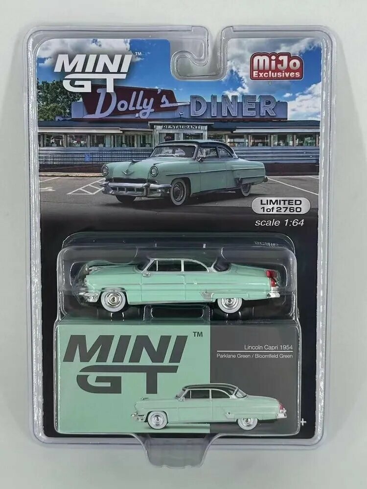 Машинка MINI GT1/64 #623 Lincoln Capri 1954 Parklane Green/Bloomfield Green Die-cast Alloy Car Model Collection Gift