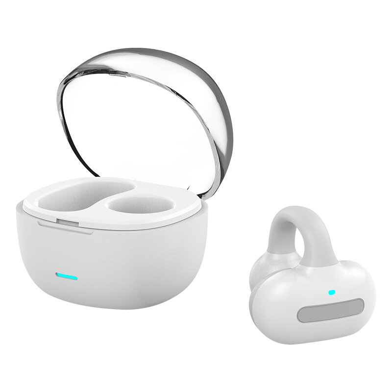 Bluetooth наушники с костной проводимостью модель MS8 для одного или двух ушей, надушиная конструкция, белый цвет,